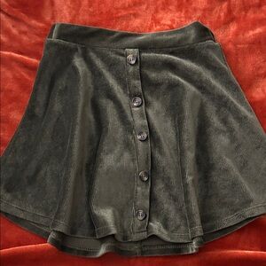 Girls Olive Button-Front Corduroy Skort